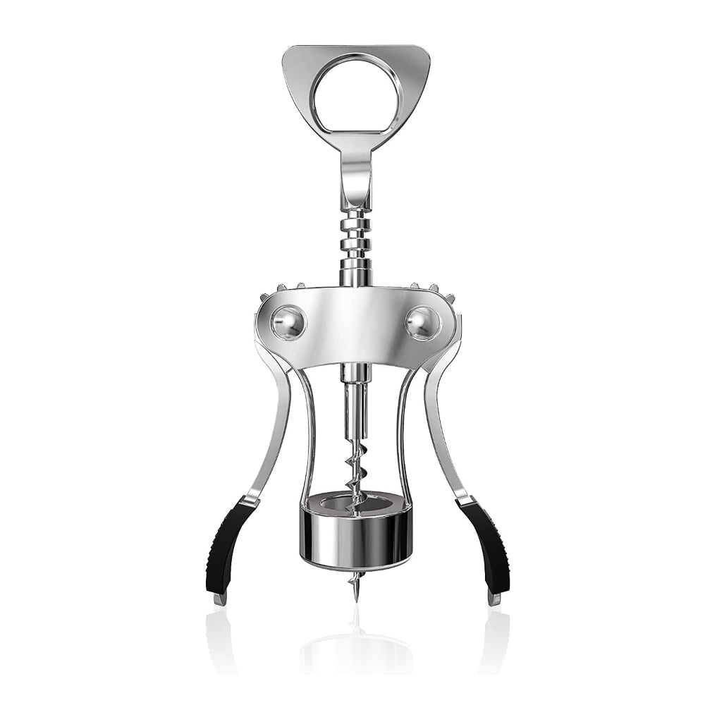 Classy Touch Wing Style Wine/Champagne Bottle Corkscrew Opener with Built In Bottle Opener - 1