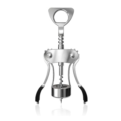 Classy Touch Wing Style Wine/Champagne Bottle Corkscrew Opener with Built In Bottle Opener - 1