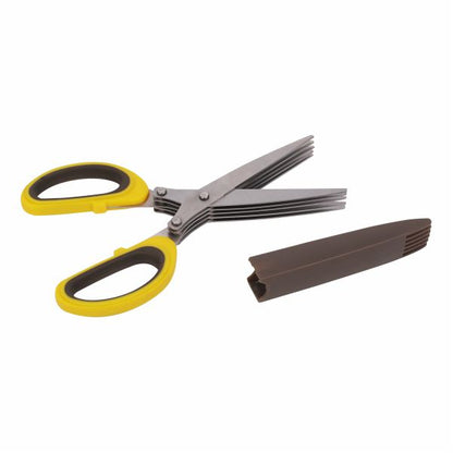 Classy Touch Herb Scissor Multipurpose Cutting Shears with 5 Stainless Steel Blades and Safety Cover - 4