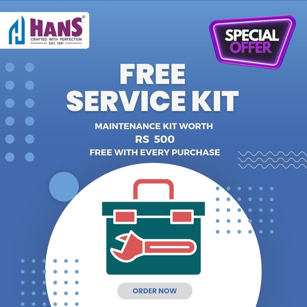 HANS Dominar X 1800 Watts Commercial Mixer Grinder, 100% Copper Motor, 3 Litre And 1 Litre Stainless Steel Jars | White