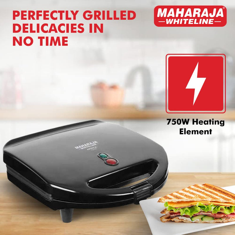 Maharaja Whiteline Aprica Grill 750 Watts Sandwich Maker - 5