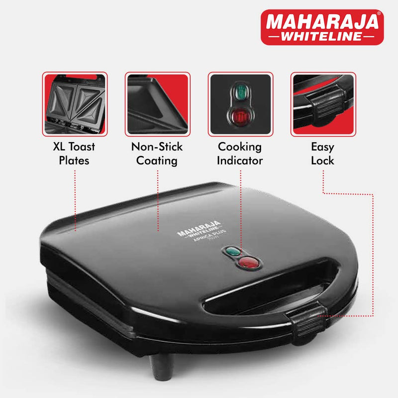 Maharaja Whiteline Aprica Plus 750 Watts Toast Sandwich Maker - 7