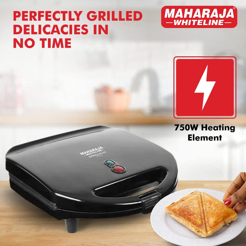 Maharaja Whiteline Aprica Plus 750 Watts Toast Sandwich Maker - 5
