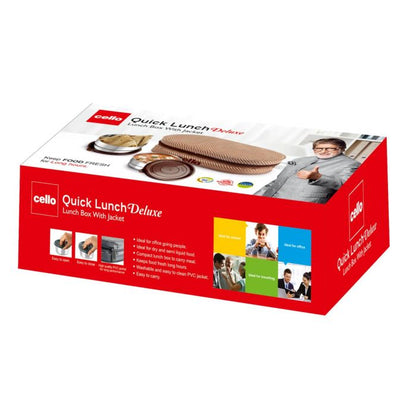 Cello Stainless Steel Quick Lunch Deluxe 2 Container Lunch Box - 5