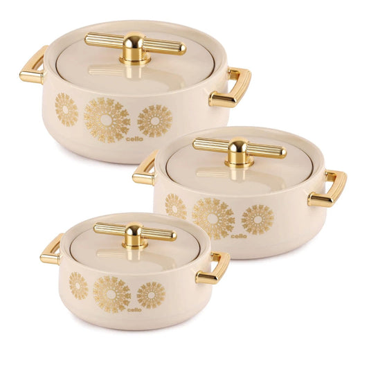 Cello Jewel Inner Stainless Steel Insulated Casserole Set - 5