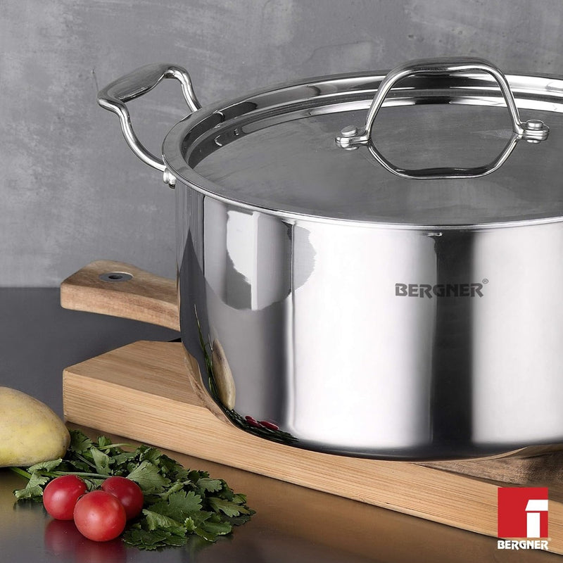 Bergner Argent TriPly Stainless Steel Casserole with Stainless Steel Lid - 3