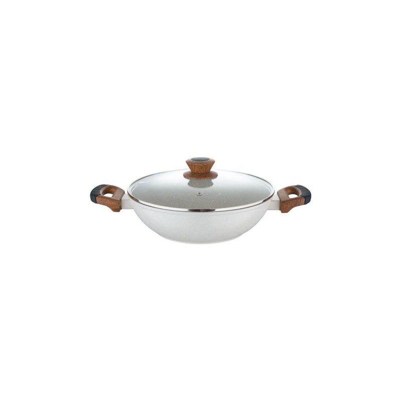 Bergner Naturally Marble Non Stick Kadai with Glass Lid - 2
