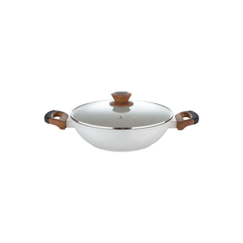 Bergner Naturally Marble Non Stick Kadai with Glass Lid - 4