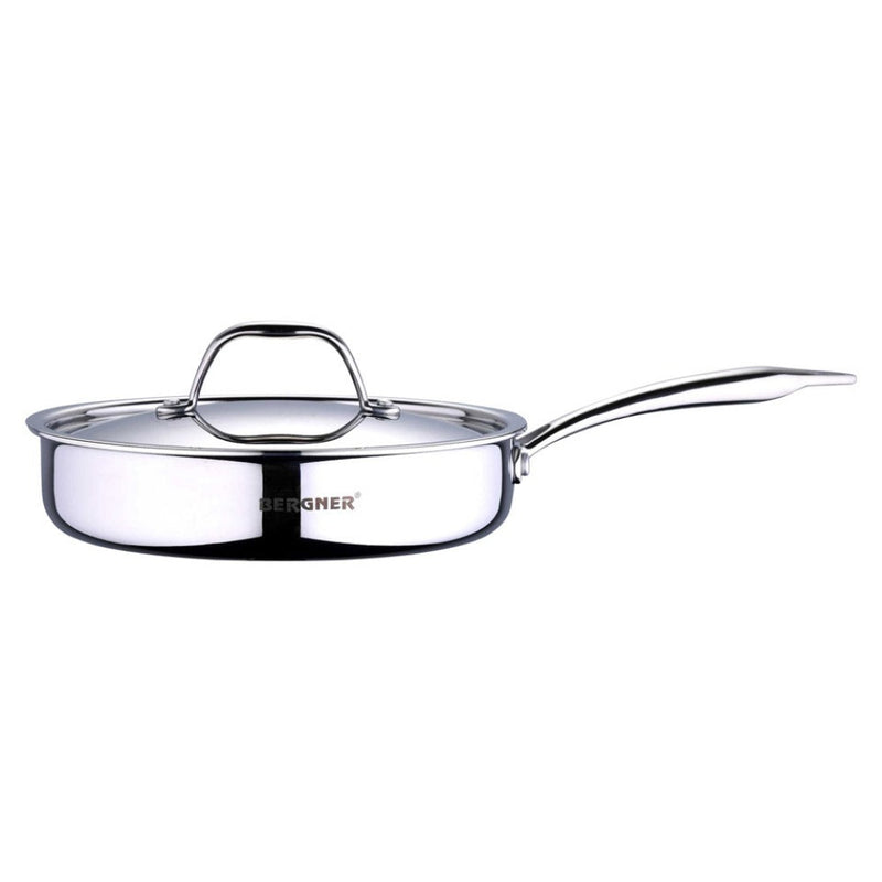 Bergner Argent Tri-Ply Sautepan with Stainless Steel Lid - 3