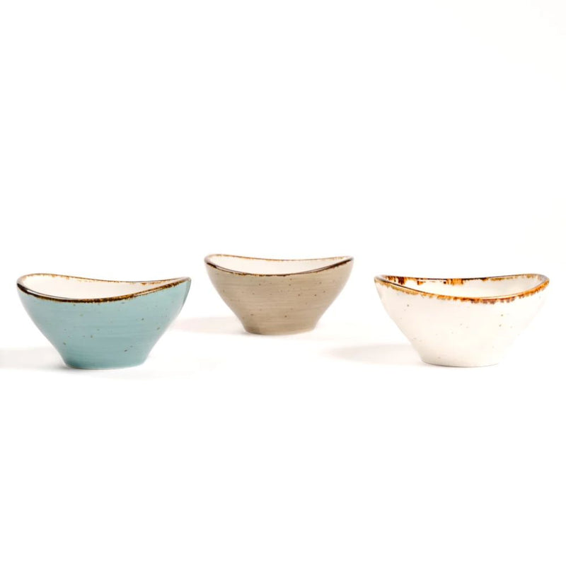 Rena Amalfi Porcelain Curve Shape Seving Bowls - 1