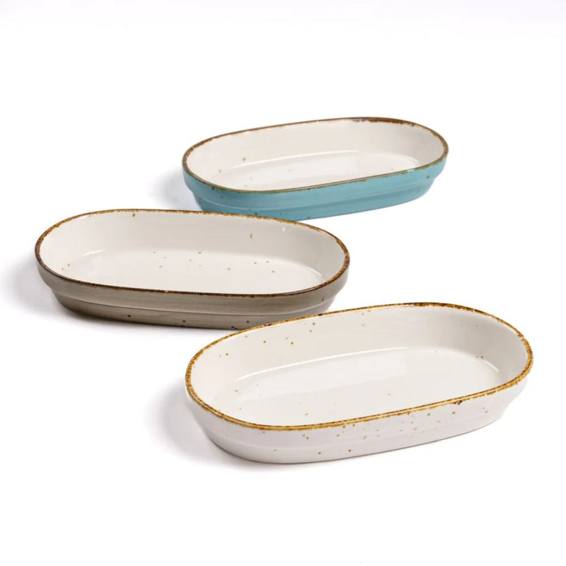 Rena Amalfi Porcelain Capsule Shape Dining Table Platter - 2