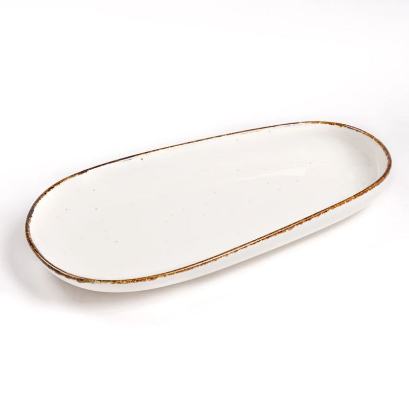 Rena Amalfi Porcelain Opal Shape Large Table Platter - 1