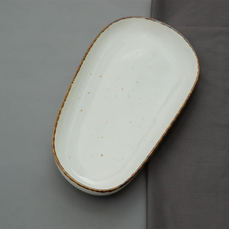 Rena Amalfi Porcelain Opal Shape Large Table Platter - 2