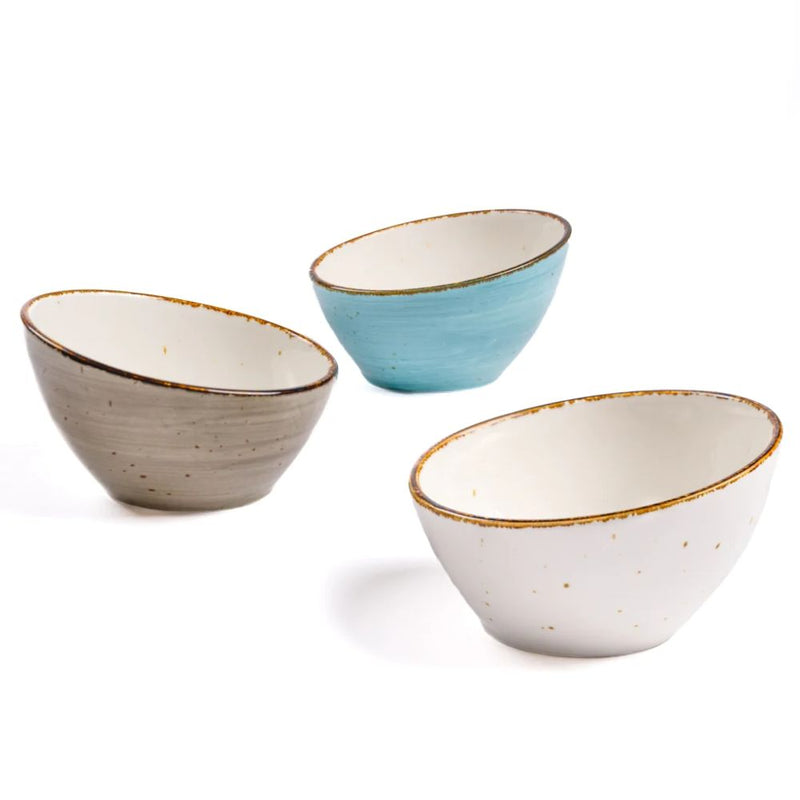 Rena Amalfi Porcelain Slant Shape Seving Bowls - 2