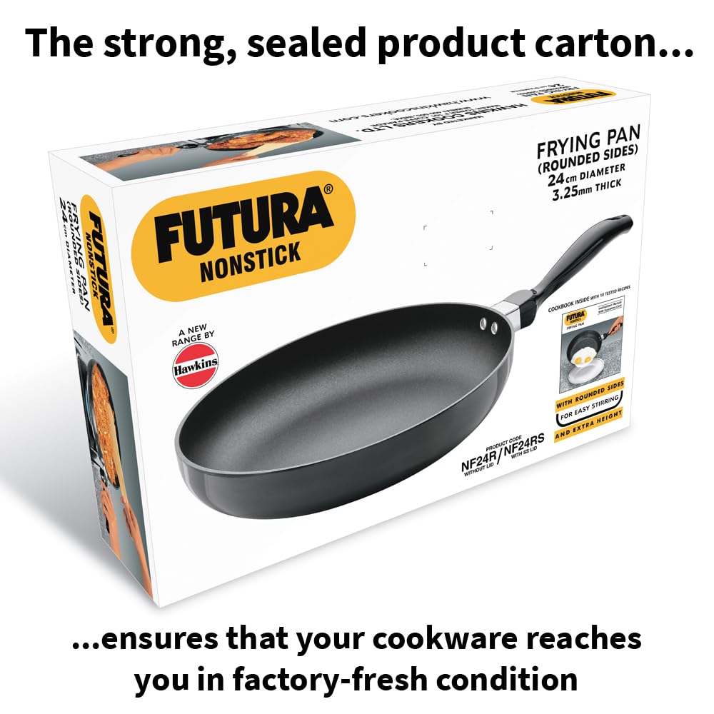 Hawkins Futura Nonstick 24 cm Rounded Sides Frying Pan - 5