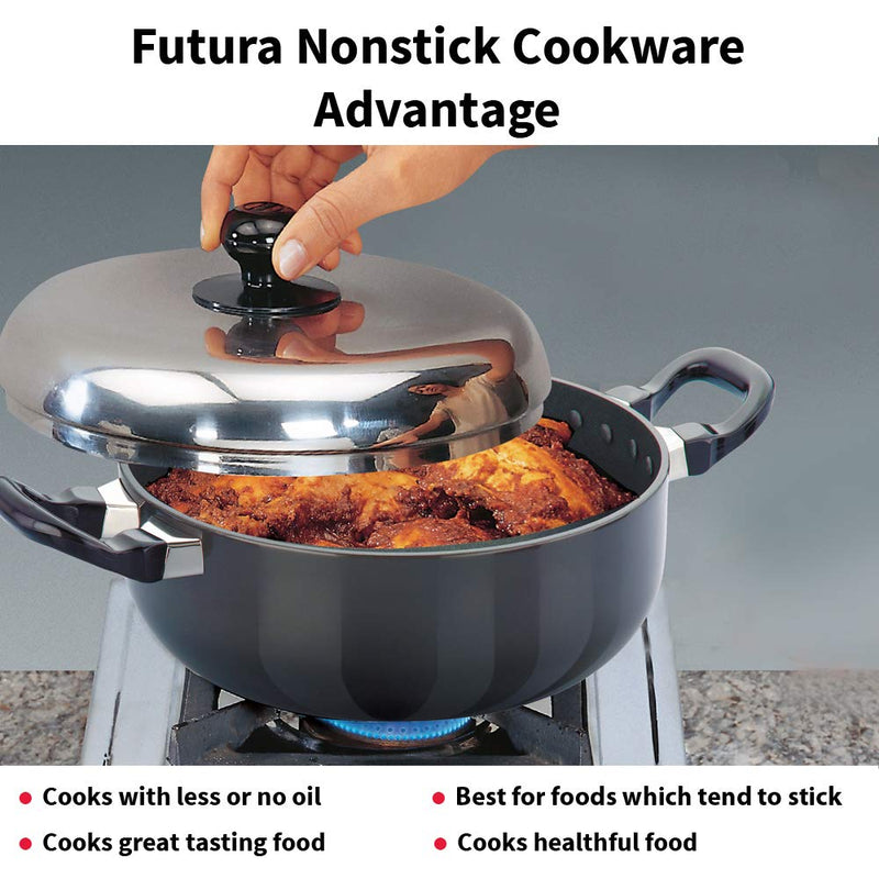 Hawkins Futura Nonstick 3 Litre All-Purpose Pan with Stainless Steel Lid - 4