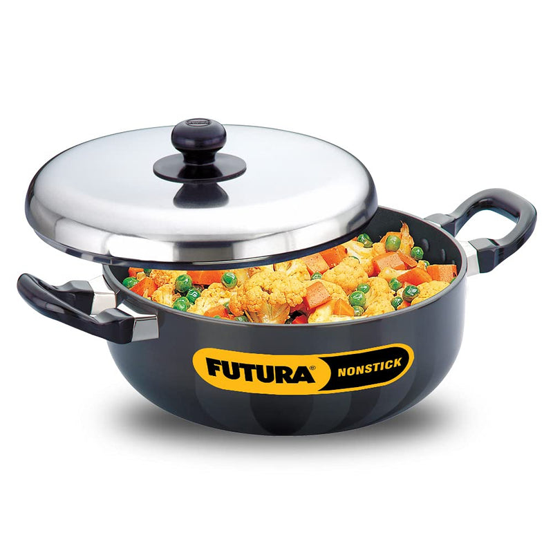 Hawkins Futura Nonstick 3 Litre All-Purpose Pan with Stainless Steel Lid - 1