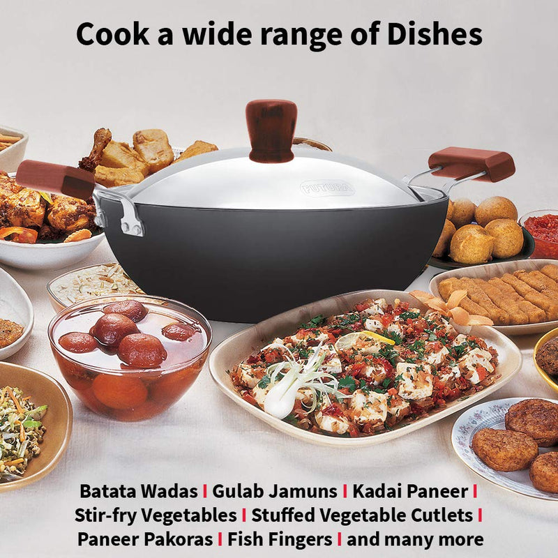 Hawkins Futura Non Stick 3.5 Litre Deep Kadhai with Stainless Steel Lid - 5