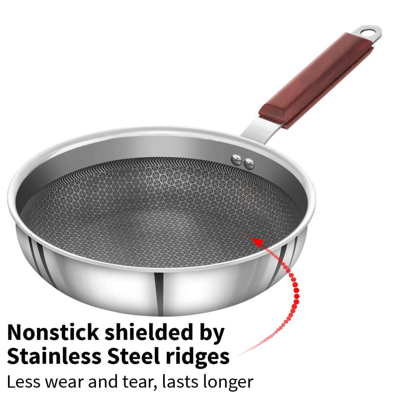 Hawkins Triply Stainless Steel Shielded Nonstick 22 cm Frying Pan - 9