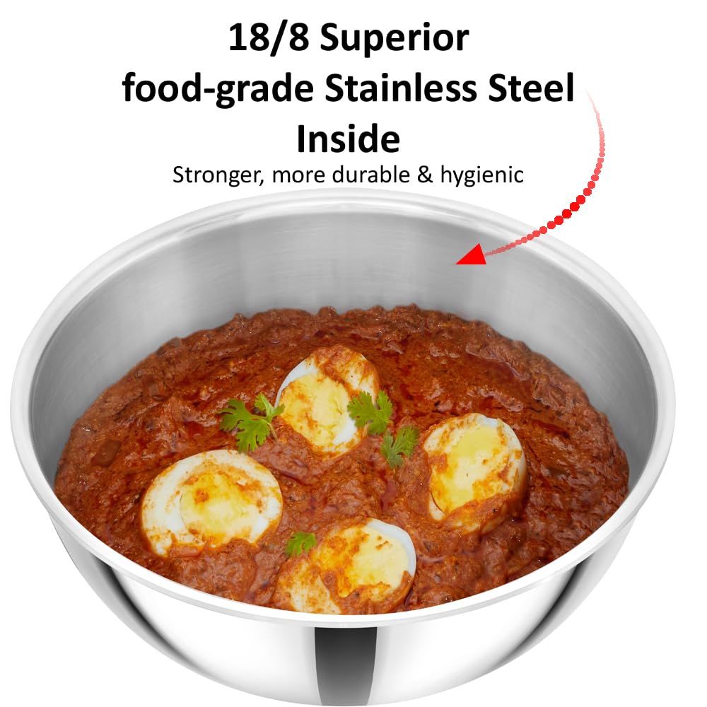 Hawkins Triply Stainless Steel Metro Kadhai - 16