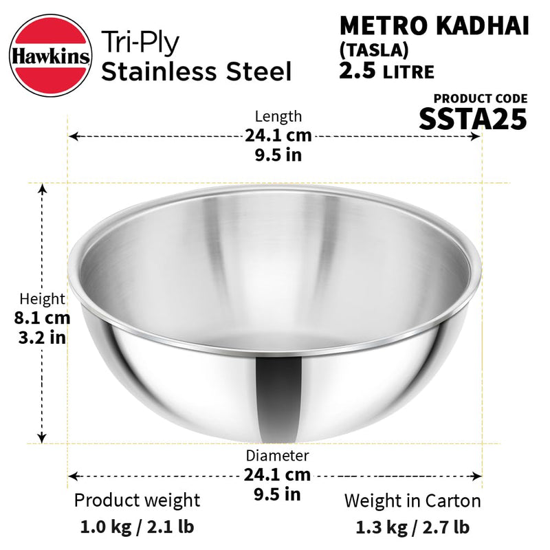 Hawkins Triply Stainless Steel Metro Kadhai - 5