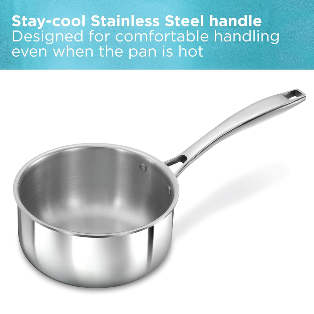 Hawkins Pro 2.5 Litre Tri-Ply Stainless Steel Sauce Pan with Stainless Steel Lid - 3