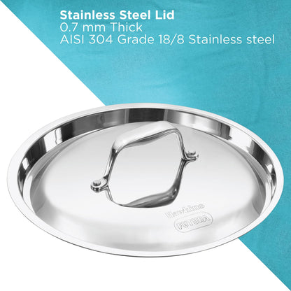 Hawkins Pro 2.5 Litre Tri-Ply Stainless Steel Sauce Pan with Stainless Steel Lid - 7