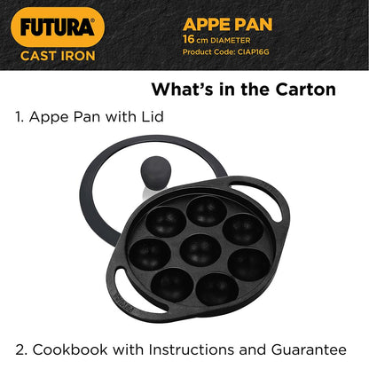 Hawkins Futura Die Cast Non-Stick 16 cm Appe Pan with Glass Lid - 12