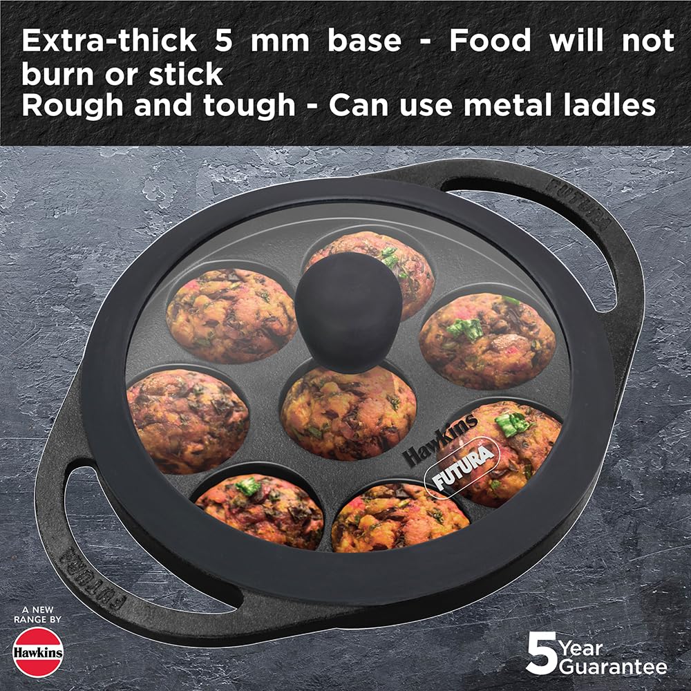 Hawkins Futura Die Cast Non Stick 16 cm Appe Pan with Glass Lid - 5