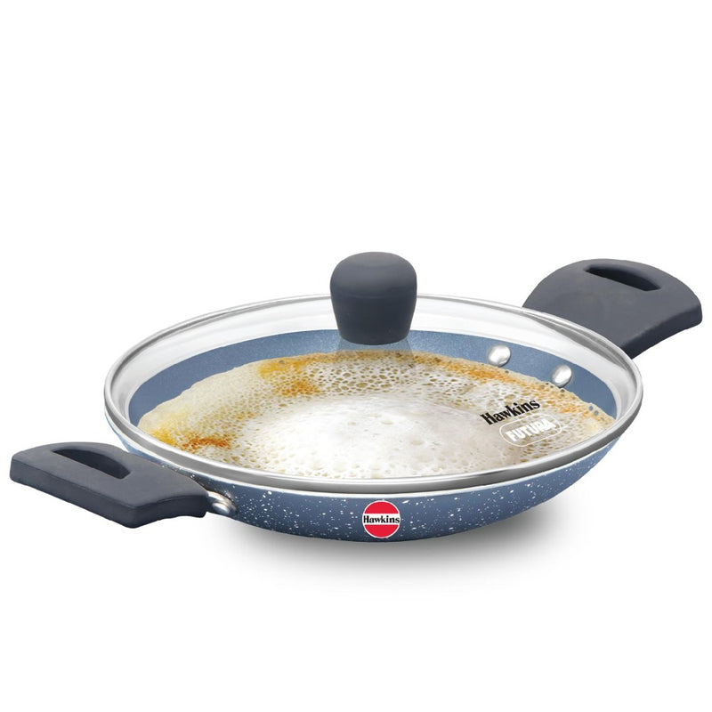 Hawkins Ceramic Nonstick Pro 0.9 Litre Appachatty with Glass Lid - 1