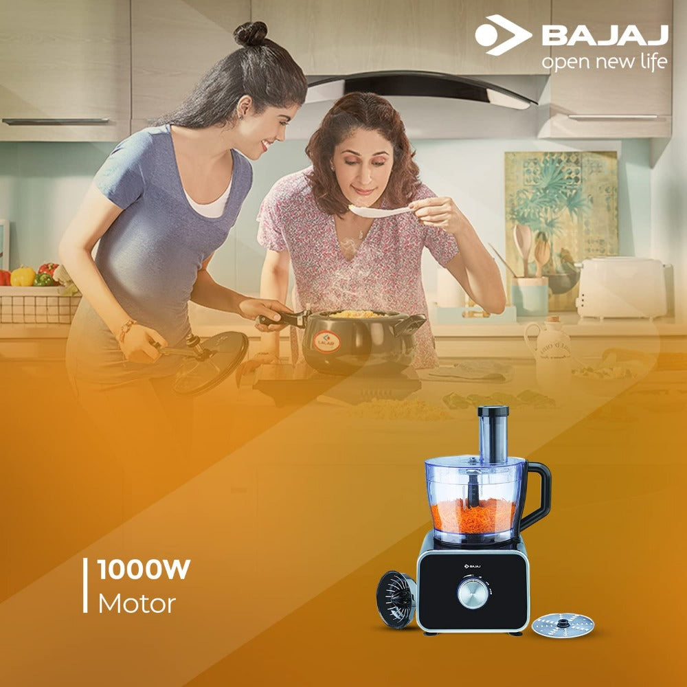 Bajaj FX-1000 DLX 1000 Watts Food Processor with Attachments