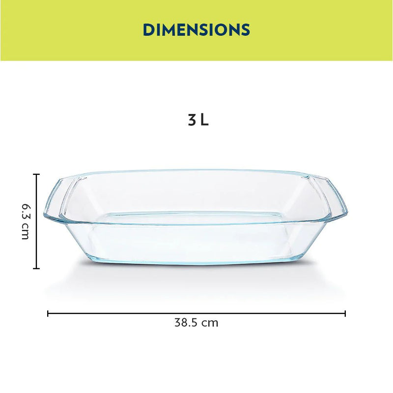 Borosil Deep Rectangular Dish - 6