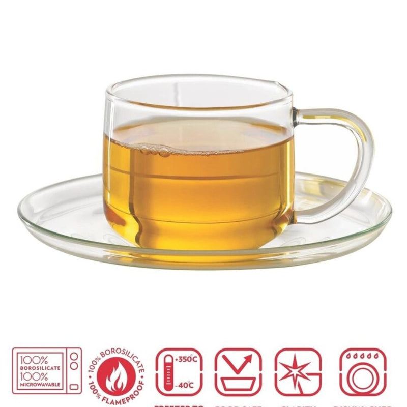 Borosil Piccolo Cup and Saucer Set - 4