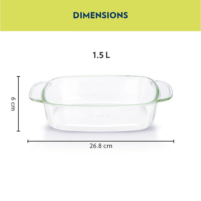 Borosil Deep Rectangular Dish - 2