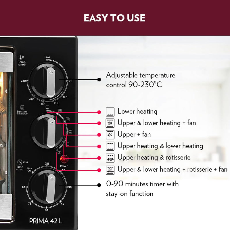 Borosil Prima 42 Litres Digital Oven Toaster & Grill - 5