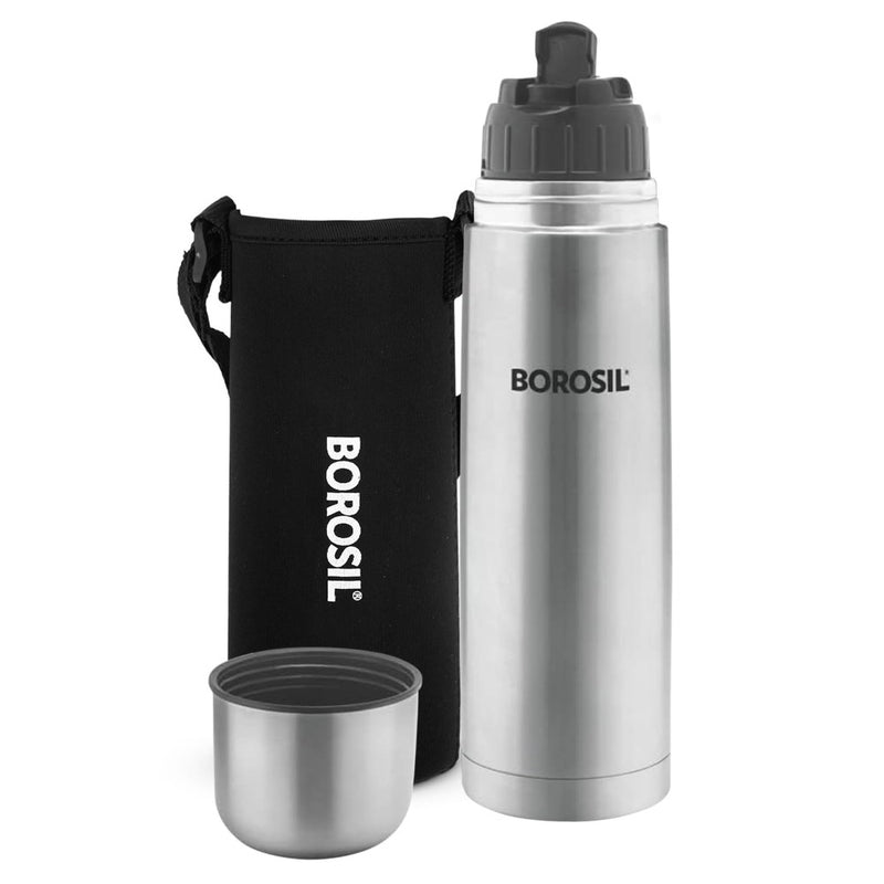 Borosil Stainless Steel Hydra Thermo Vacuum Insulated Flask - 9