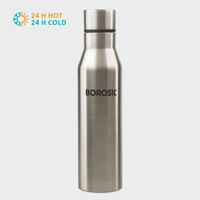 Borosil Stainless Steel Hydra Aqua 750 ML Vacuum Insulated Water Bottle - 1