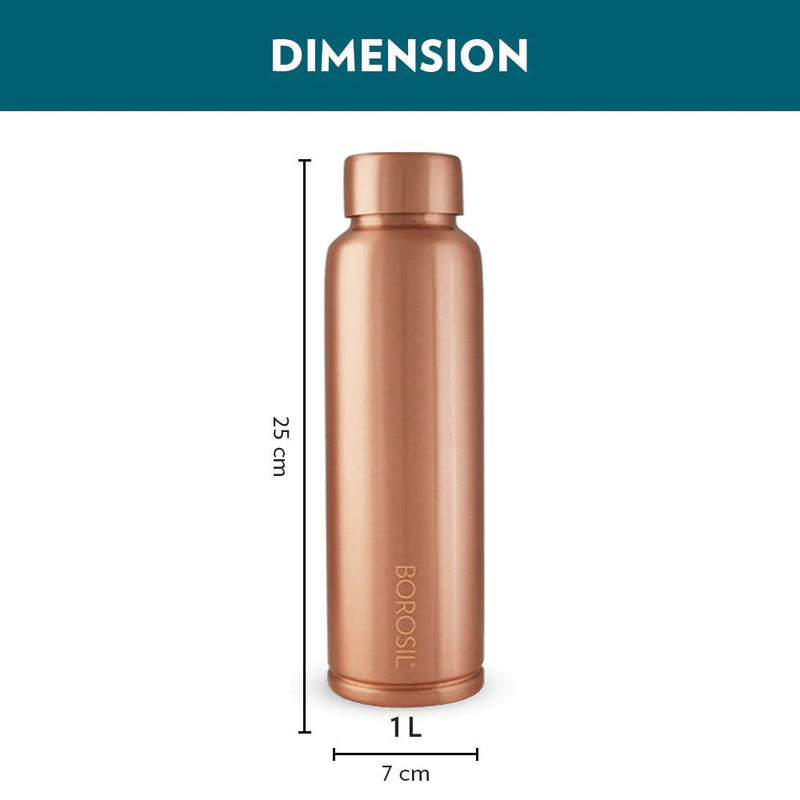 Borosil Eco 1000 ML Copper Bottle - 3