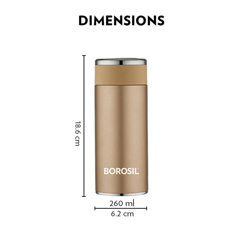 Borosil Stainless Steel Hydra Travelsmart Vacuum Insulated Flask Water Bottle - 4