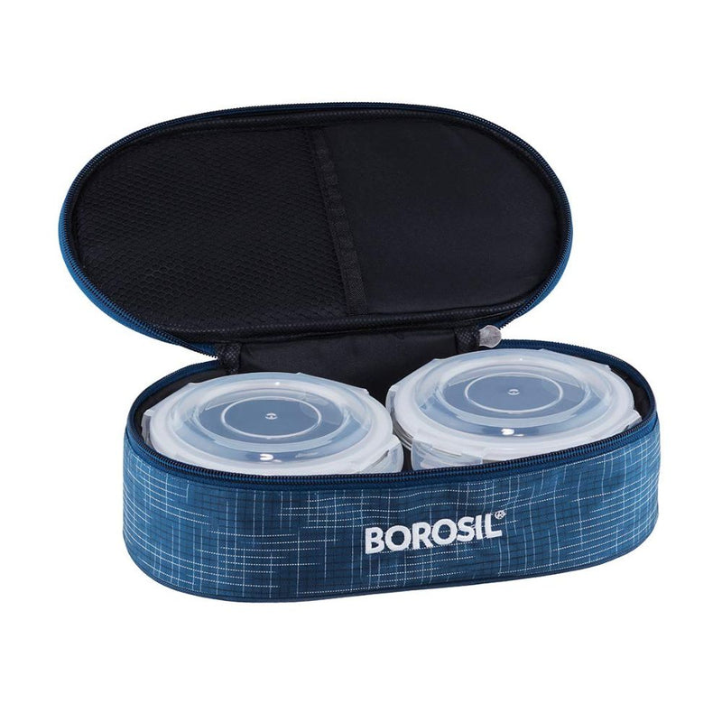 Borosil Indigo 2 Containers Glass Lunch Box - 3