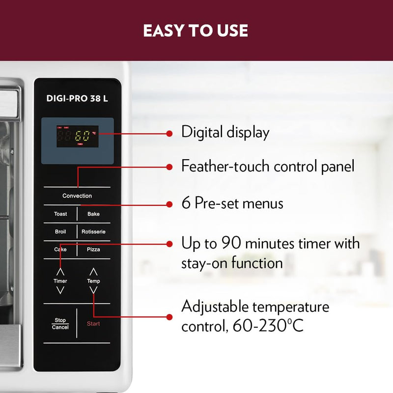 Borosil DigiPro 38 Litres Digital Oven Toaster & Grill - 7