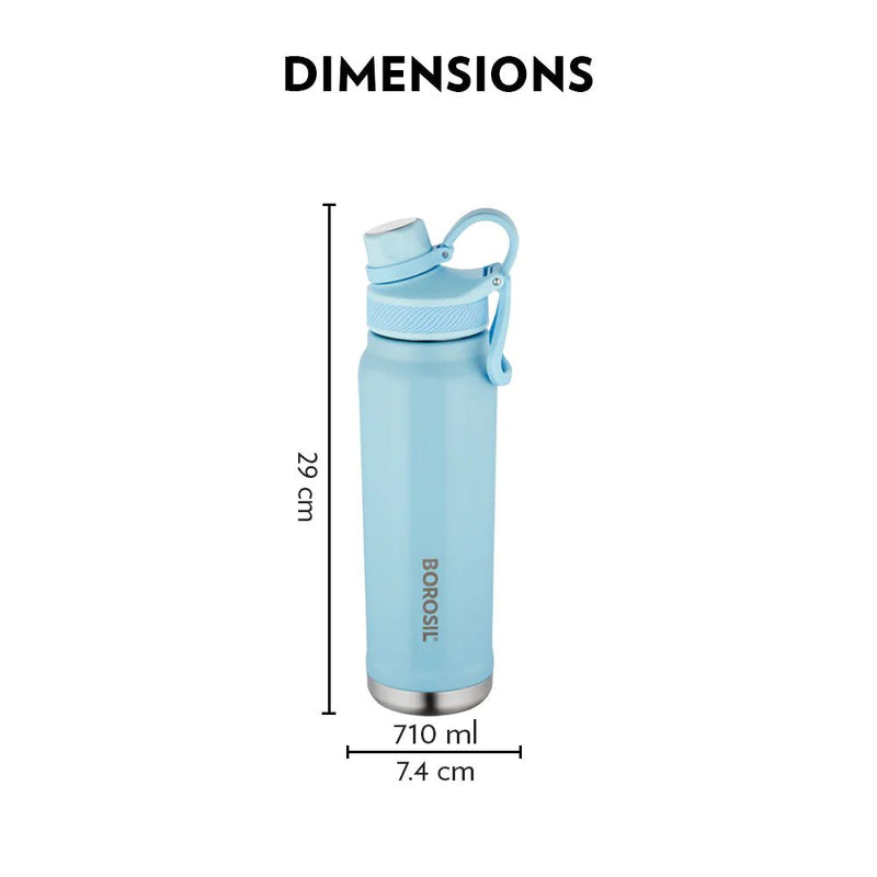 Borosil Stainless Seel Hydra SportSip 710 ML Vacuum Insulated Flask Water Bottle - 3