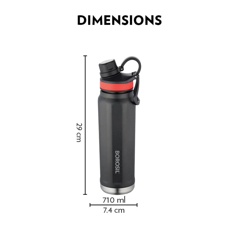 Borosil Stainless Seel Hydra SportSip 710 ML Vacuum Insulated Flask Water Bottle - 3