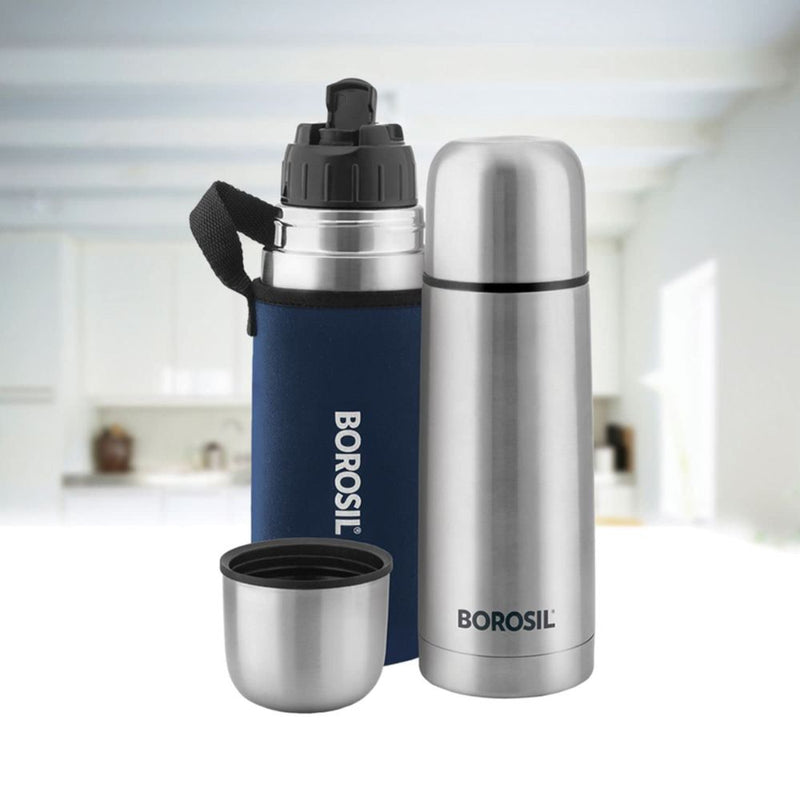 Borosil Stainless Steel Hydra Thermo Vacuum Insulated Flask - 1