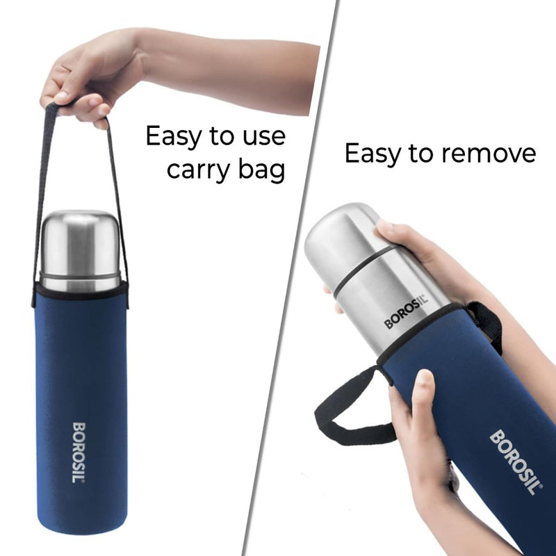 Borosil Stainless Steel Hydra Thermo Vacuum Insulated Flask - 14