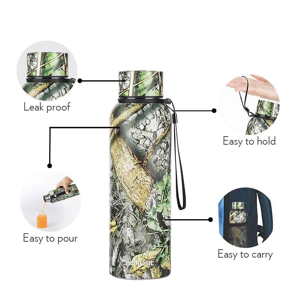 Borosil Trek Granite 700 ML Stainless Steel Water Bottle - 4