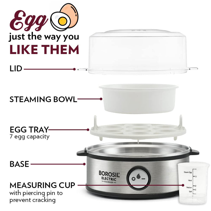 Borosil Electric 360 Watts Egg Boiler with Transparent Lid - 4