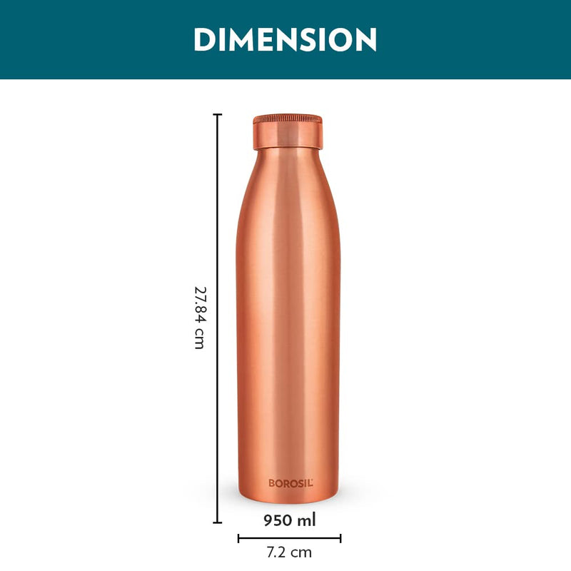 Borosil Pro 950 ML Copper Water Bottle - 3