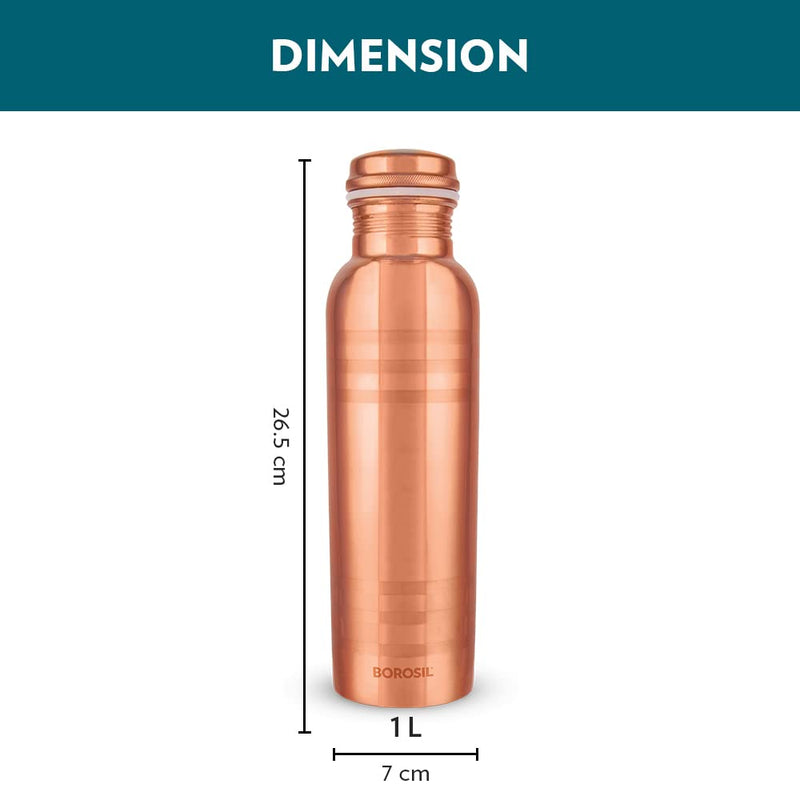 Borosil Chakra 1000 ML Copper Water Bottle - 3