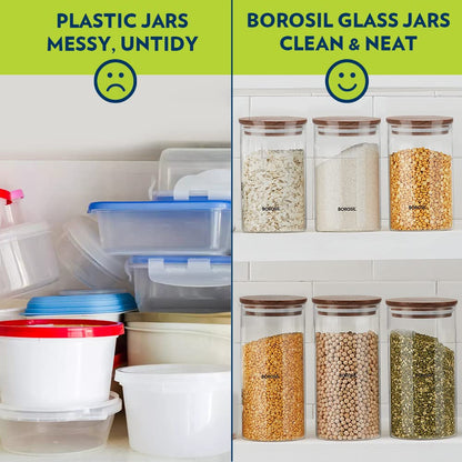 Borosil Classic Jar with Wooden Lid - 13
